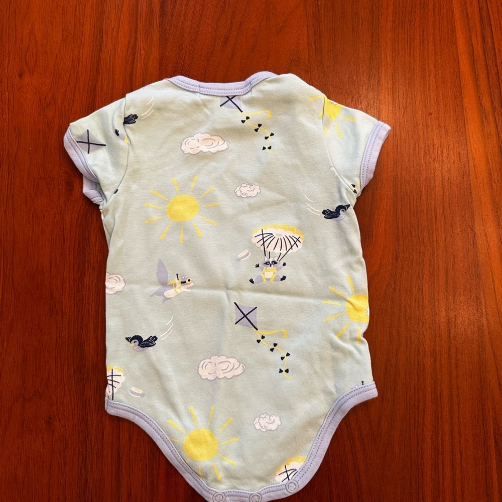 TBBC Baby Boy Onesie Blue Seaside Animals Print Baby One Piece size 3-6 months - Picture 3 of 3